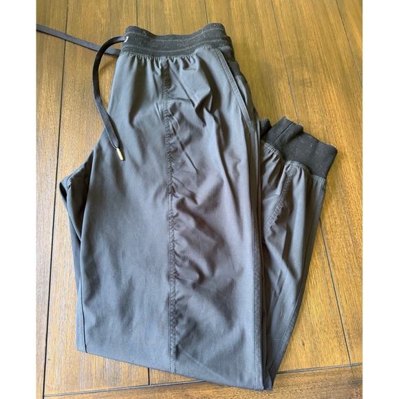 Quince Pants - Quince Womens Ultra-Stretch Performance Joggers Black Size M Drawstring Athletic